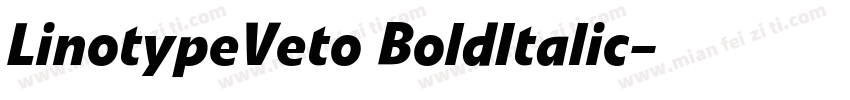 LinotypeVeto BoldItalic字体转换